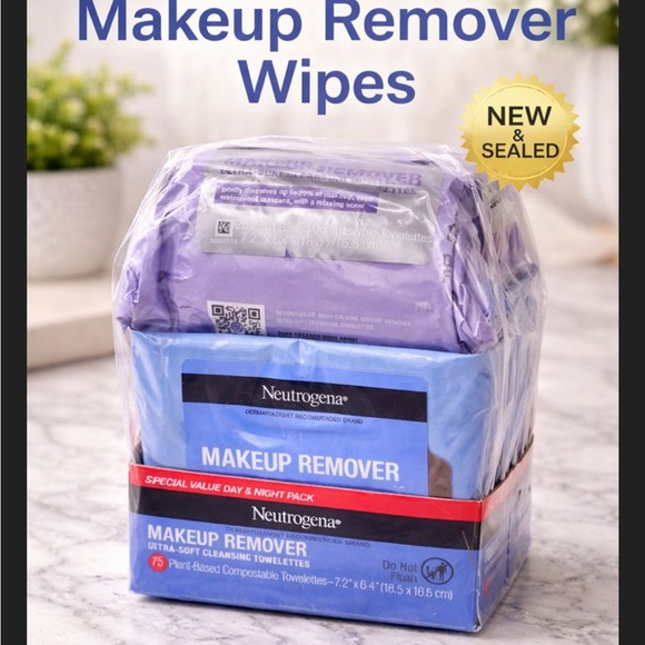 Neutrogena Other - Neutrogena Makeup Remover Wipes - Blue and Purple Pack